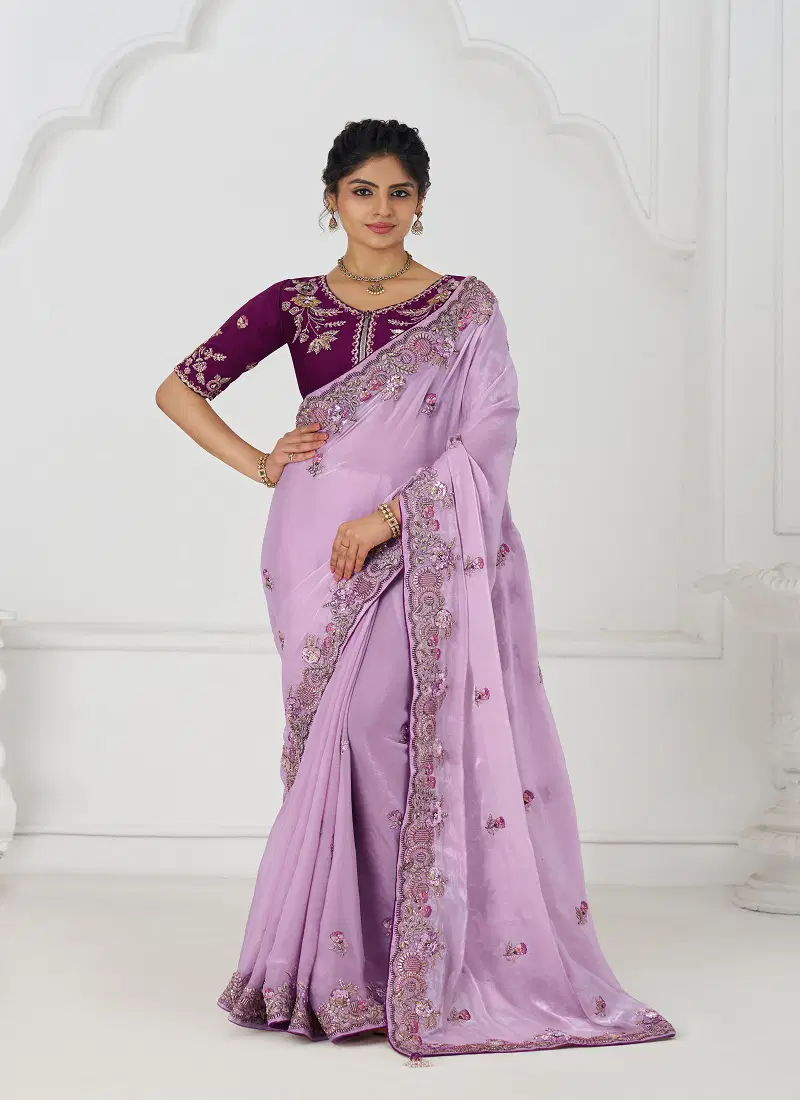 Kf 113 Mauve Pure Fendi  Silk Saree Wholesale Price In Surat

